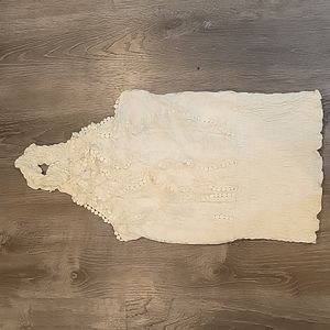 Cream lace halter top